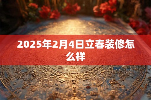 2025年2月4日立春装修怎么样