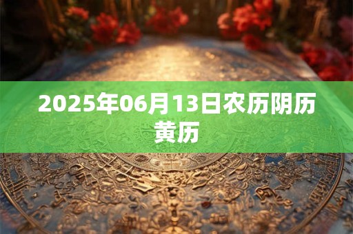 2025年06月13日农历阴历黄历