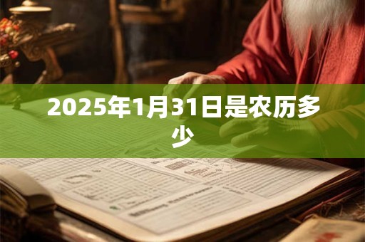 2025年1月31日是农历多少