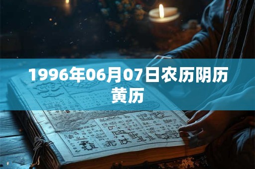 1996年06月07日农历阴历黄历