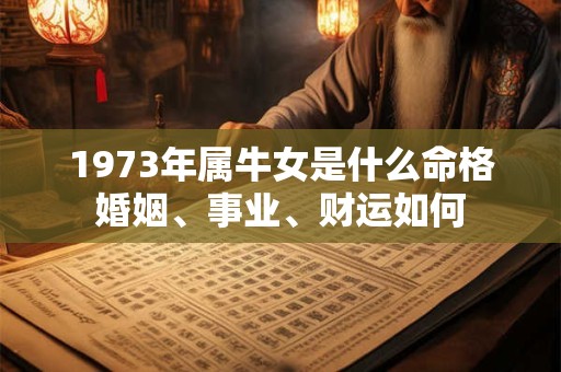 1973年属牛女是什么命格婚姻、事业、财运如何