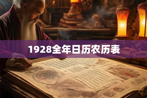 1928全年日历农历表