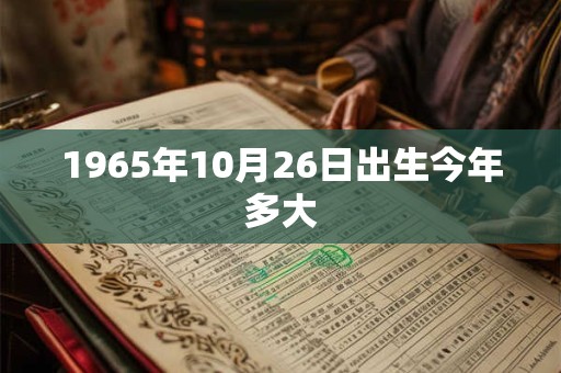 1965年10月26日出生今年多大
