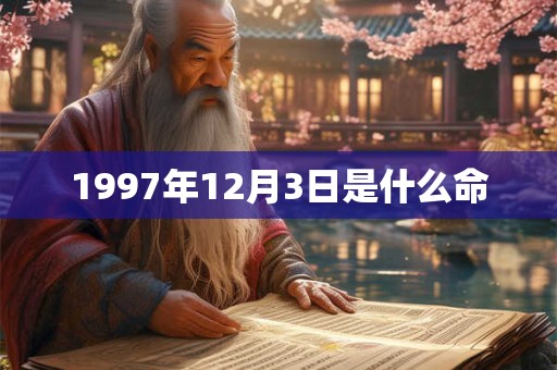1997年12月3日是什么命