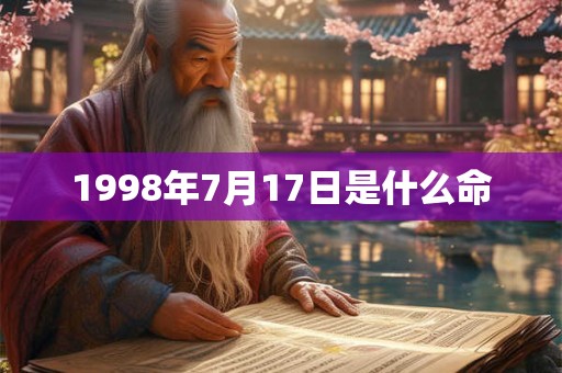 1998年7月17日是什么命