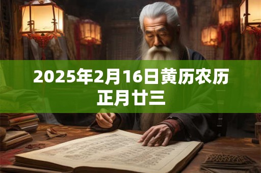 2025年2月16日黄历农历正月廿三