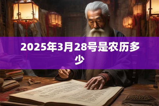 2025年3月28号是农历多少