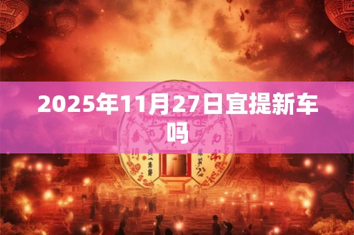 2025年11月27日宜提新车吗