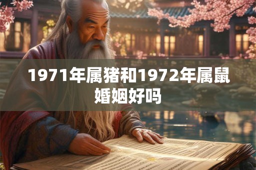1971年属猪和1972年属鼠婚姻好吗