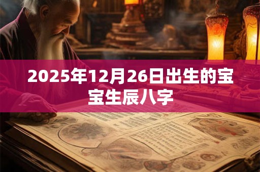 2025年12月26日出生的宝宝生辰八字