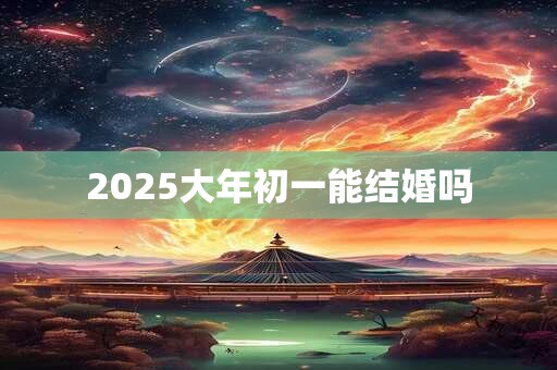 2025大年初一能结婚吗