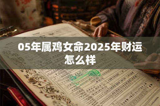 05年属鸡女命2025年财运怎么样