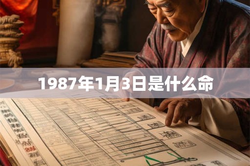 1987年1月3日是什么命