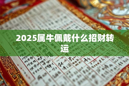 2025属牛佩戴什么招财转运