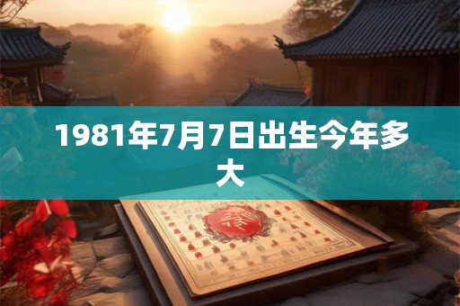 1981年7月7日出生今年多大
