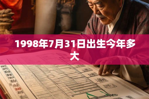 1998年7月31日出生今年多大