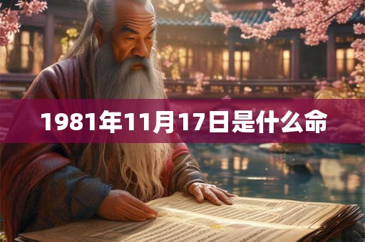 1981年11月17日是什么命