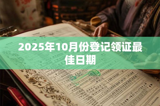 2025年10月份登记领证最佳日期