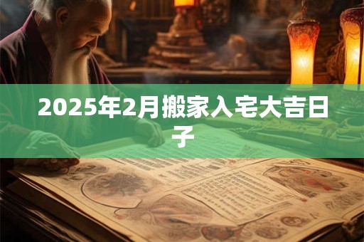 2025年2月搬家入宅大吉日子