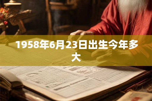 1958年6月23日出生今年多大