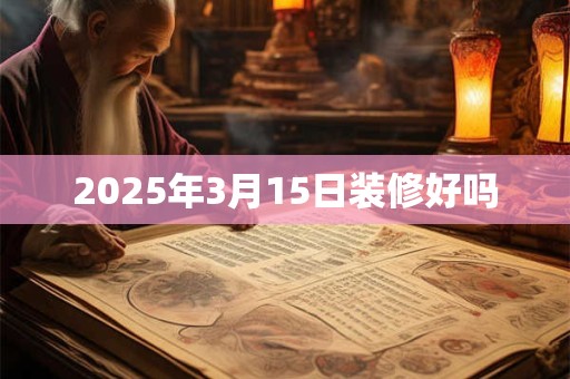 2025年3月15日装修好吗