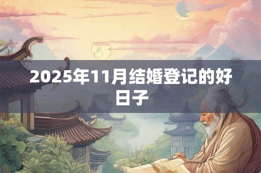 2025年11月结婚登记的好日子