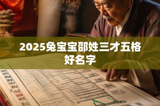 2025兔宝宝邵姓三才五格好名字