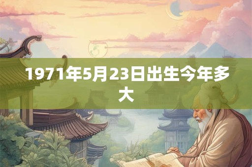 1971年5月23日出生今年多大