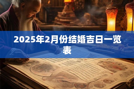 2025年2月份结婚吉日一览表