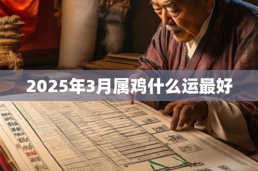 2025年3月属鸡什么运最好