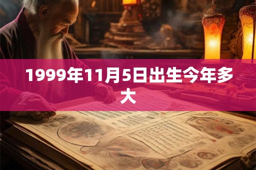 1999年11月5日出生今年多大
