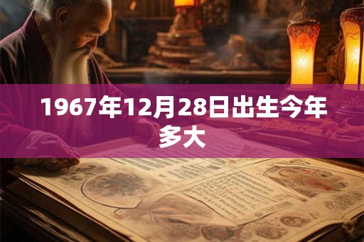 1967年12月28日出生今年多大