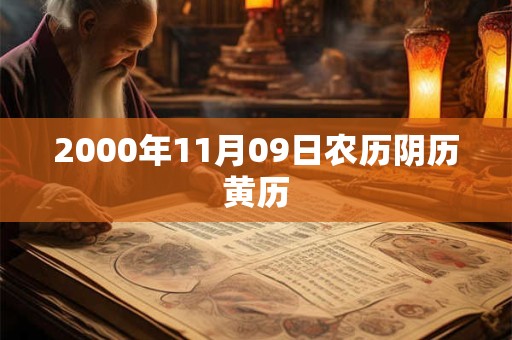 2000年11月09日农历阴历黄历