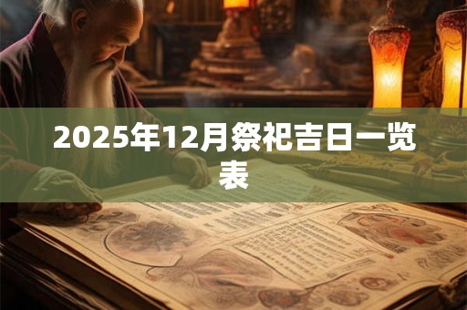 2025年12月祭祀吉日一览表