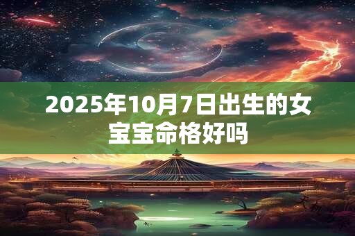 2025年10月7日出生的女宝宝命格好吗