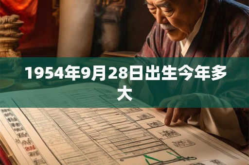 1954年9月28日出生今年多大