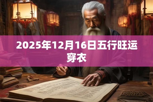 2025年12月16日五行旺运穿衣