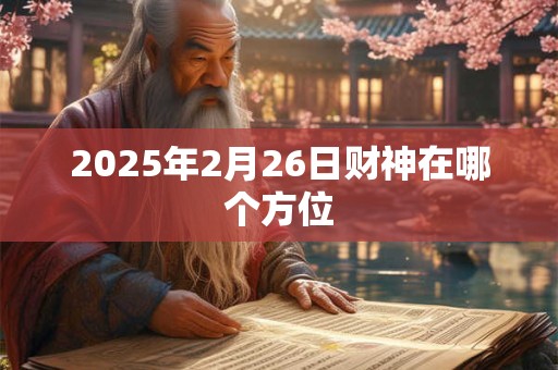 2025年2月26日财神在哪个方位