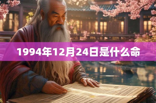 1994年12月24日是什么命 1994年12月24日是什么命