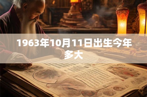 1963年10月11日出生今年多大