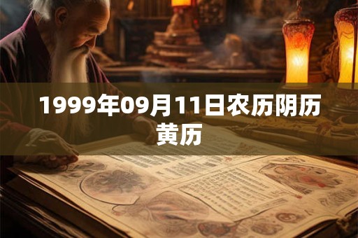 1999年09月11日农历阴历黄历