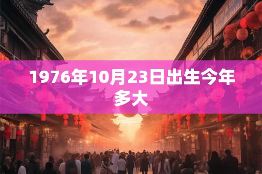1976年10月23日出生今年多大