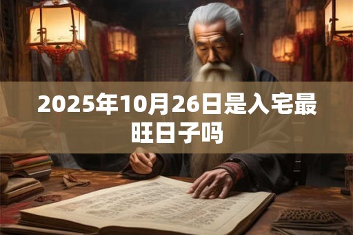 2025年10月26日是入宅最旺日子吗