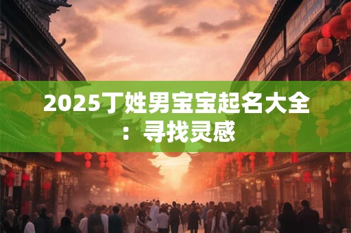2025丁姓男宝宝起名大全：寻找灵感