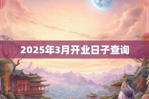 2025年3月开业日子查询