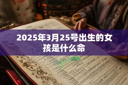 2025年3月25号出生的女孩是什么命