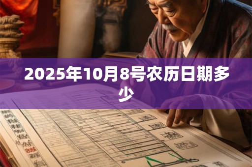 2026年10月8号农历日期多少