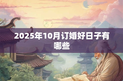 2025年10月订婚好日子有哪些