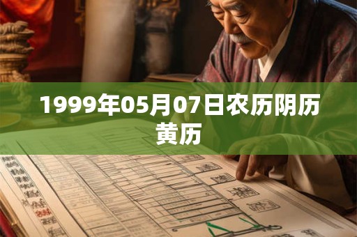 1999年05月07日农历阴历黄历