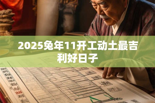2025兔年11开工动土最吉利好日子